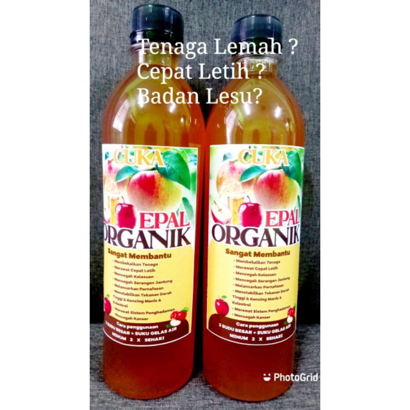 kencing manis & kolesterol KALAH dengan CUKA EPAL Organik!!!