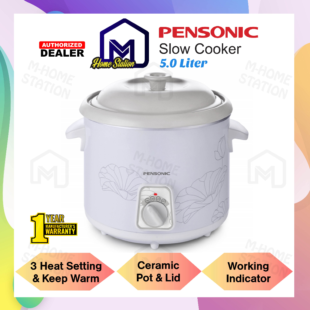 Pensonic Slow Cooker 5L PSC-501 , 3L PSC-301 or Milux Slow Cooker 1.5L MSC-15 /3.5L MSC-35 / 5.5L MSC-55 Periuk 慢炖锅