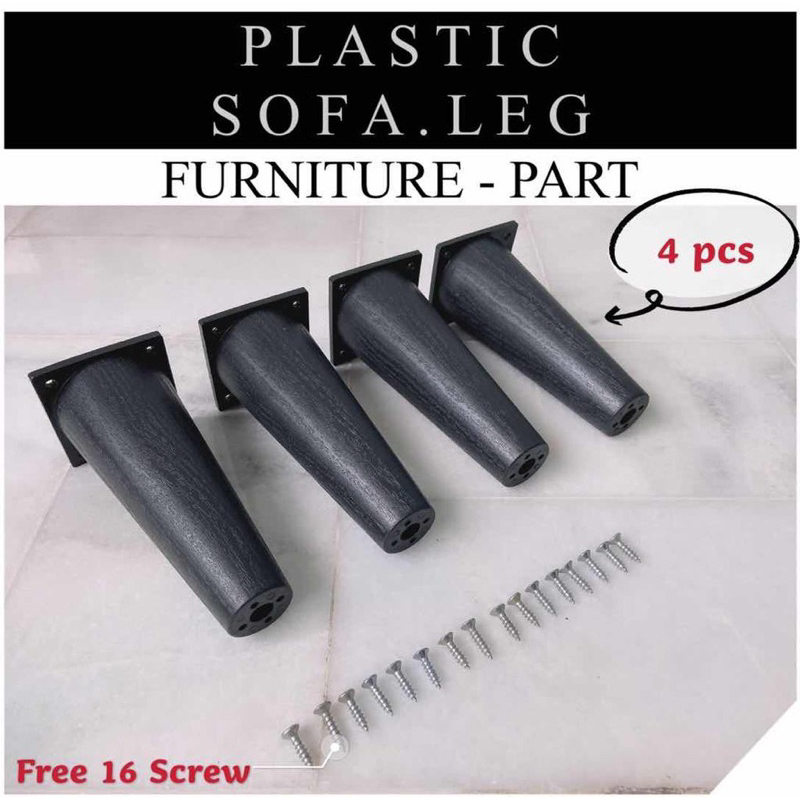 【Ready stock】Plastic Sofa leg/kaki perabot/cabinet leg/divan leg/furniture leg/plastic leg