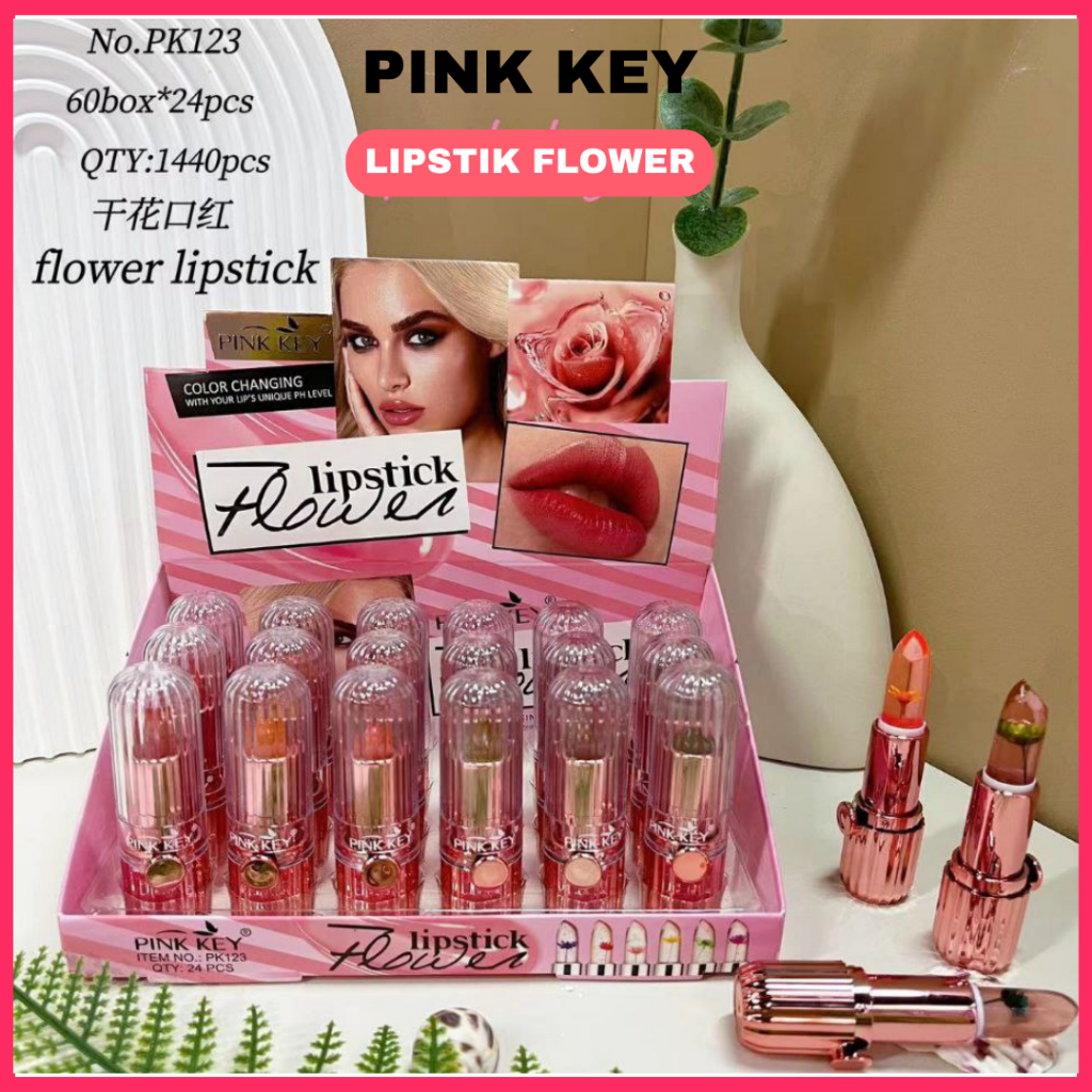 PINK KEY FLOWER LIPSTICK COLOUR CHANGING (RANDOM)(PK123)