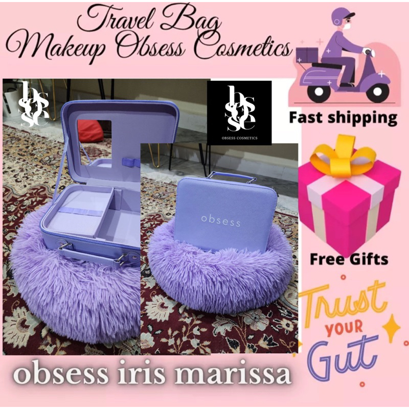 [ FREE GIFTS ] READY STOCK MAKEUP BAG OBSESS COSMETICS LIMITED EDITIONS OBSESS COSMETICS ✨