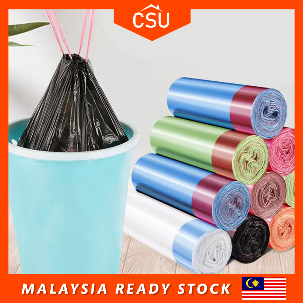 CSU Easy Tie Up Large Drawstring Garbage Bag Disposable Trash Rubbish home portable thickened affordable kitchen vest