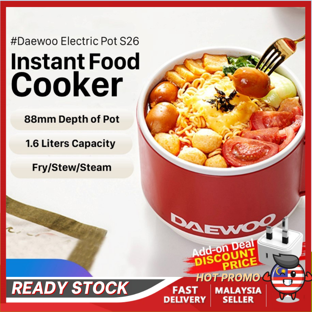 Daewoo Noodle Pot Mini Dormitory Electric Cooker DAEWOO Electric Cooker Multifunctional Small Cooker Mini Hot Pot 大宇迷你电煮