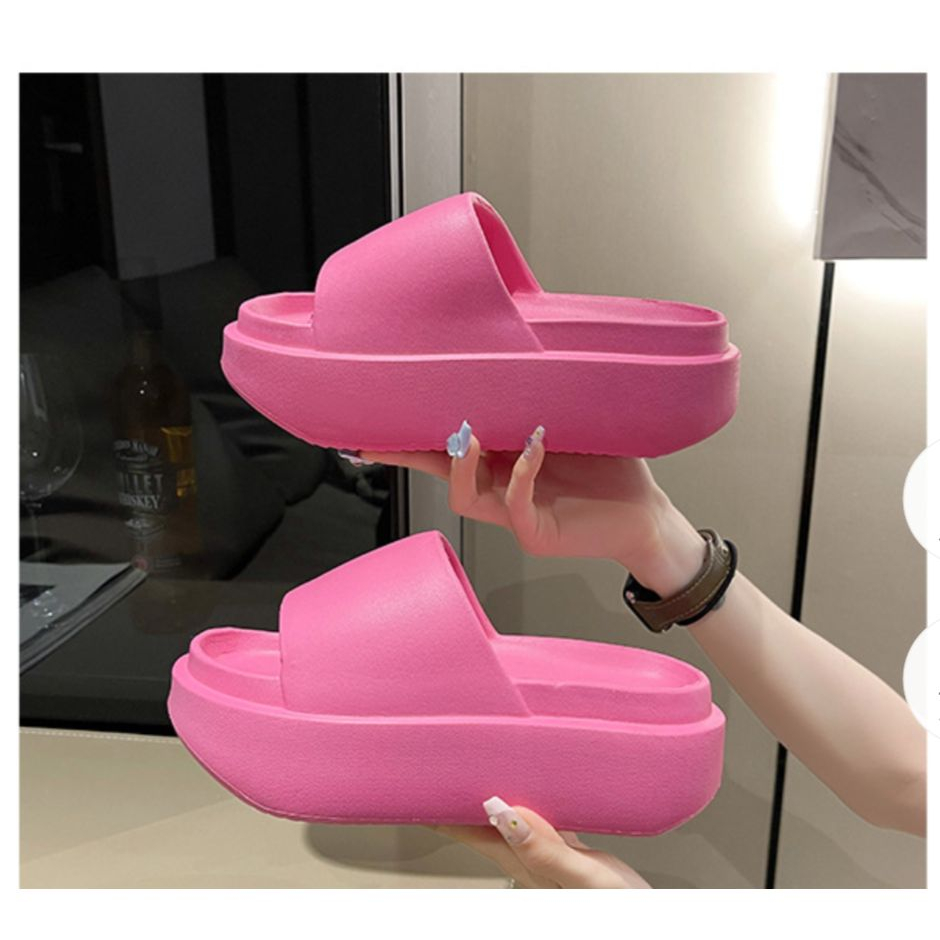 Candy color trendy flip flop slides shoes kasut perempuan