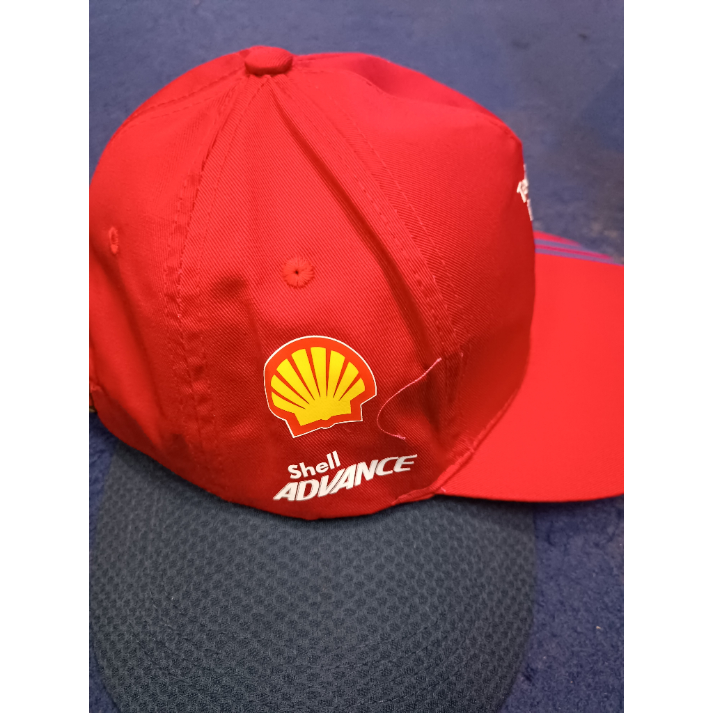 TOPI DUCATI SHELL BLUE / RED