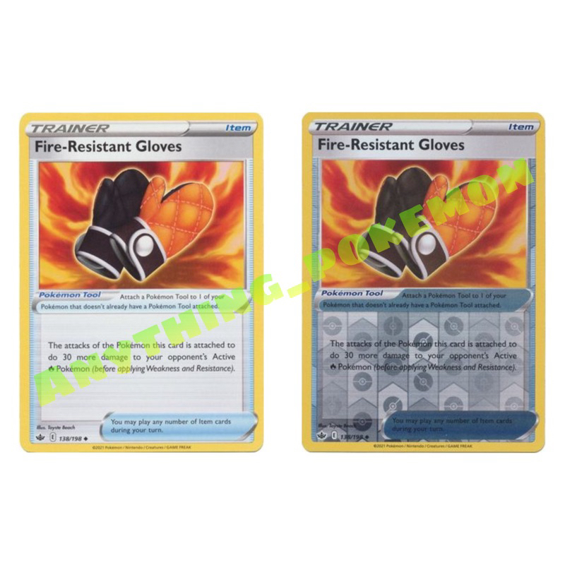 Pokémon Trainer Card - Fire-Resistant Gloves 138/198 NORMAL/REVERSE HOLO