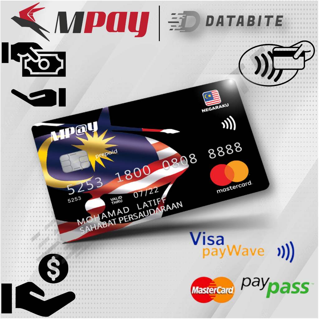 Mpay Negaraku Wave Prepaid Card Debit Card Contact Master Card Mpay Pay Wave Credit Card Cashless E-Wallet Mastercards