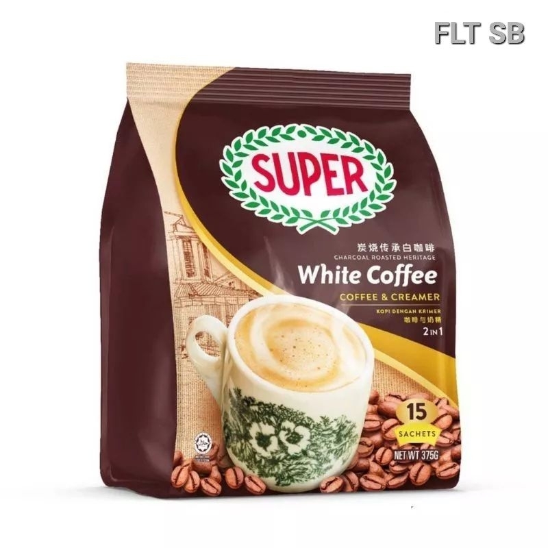 Super Charcoal Roasted Heritage White Coffee/Coffee & Creamer 2 in 1 (25g x 15 Sachets) 375g