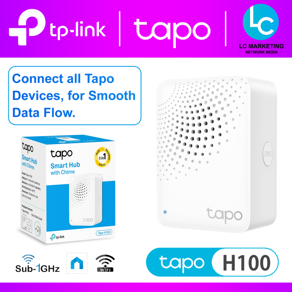 TP Link Smart Hub with Alarm Function White Tapo H100 - Germany