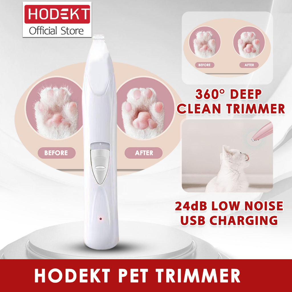 HODEKT Pet Shaver Dog Cat Foot Hair Trimmer Pet Paw Nail Grooming Clipper Electrical Cat Cutter Shearing Machine Rechargeable Shaver