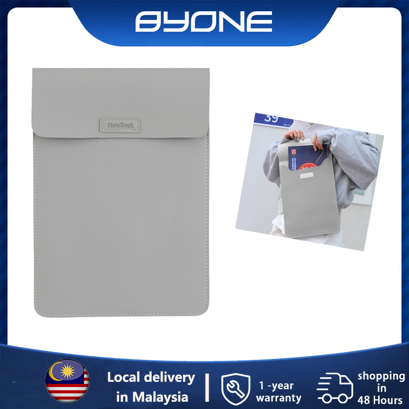 Water-Resistant PU Leather Sleeve Protection Laptop Tablet Briefcase (15")