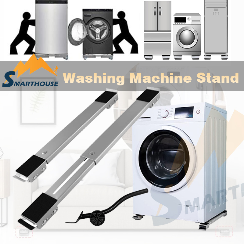 🚚MOVEABLE Washing Machine Stand Base Fridge Stand Refrigerator Stand Refrigerator Base adjustable heavy duty with wheels