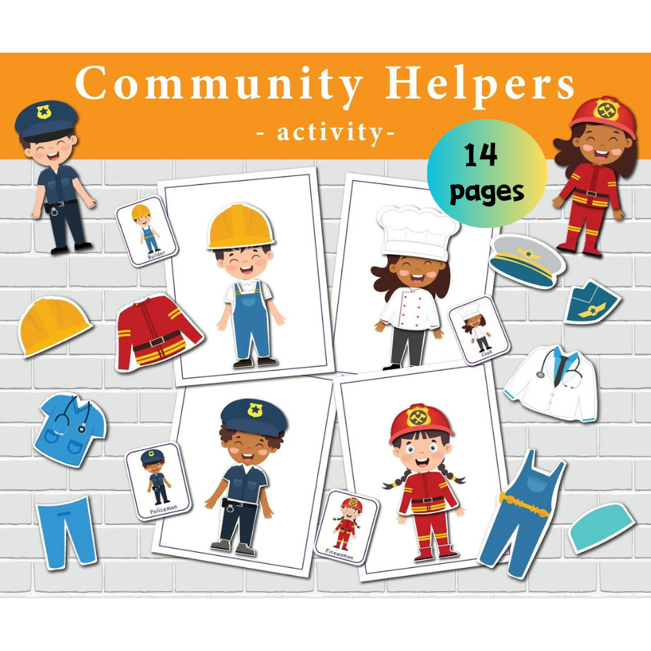 A158 – [PDF] Community Helpers / Jobs and Occupations Busy Book