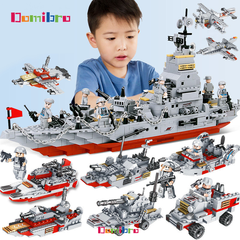 1000PCS Ship Police Toys Building Blocks Educational Toys Police/Navy/SWAT Toys for Boys Gift