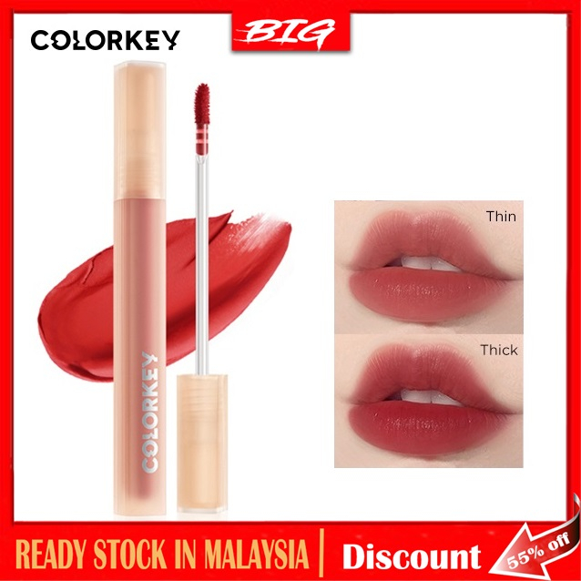 Colorkey Watery Matte Lipgloss Waterproof Non-stick Liquid Lipstick Lip Makeup 1.8g