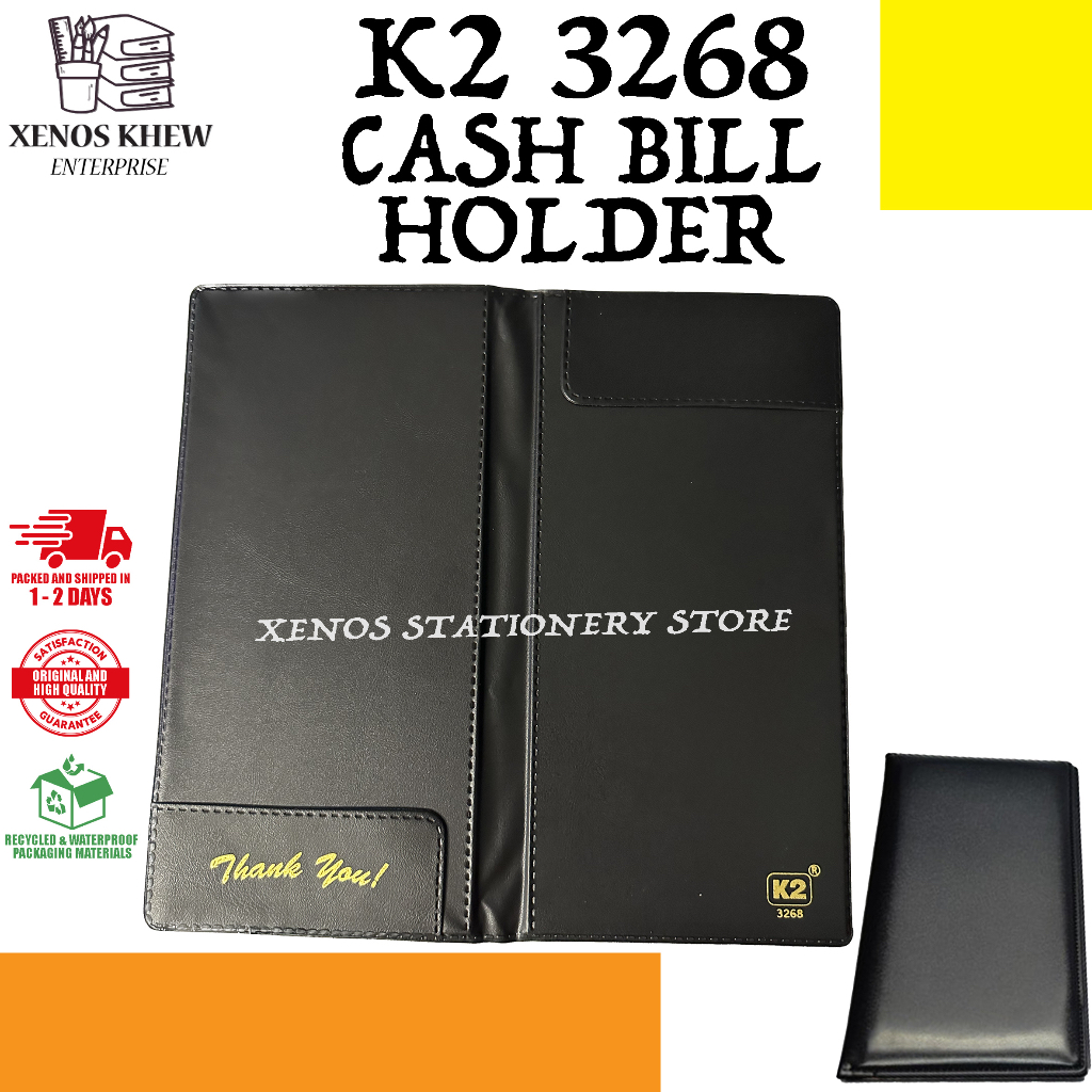 K2 3268 PVC CASH BILL HOLDER / RESTAURANT RECEIPT HOLDER (READY STOCK)