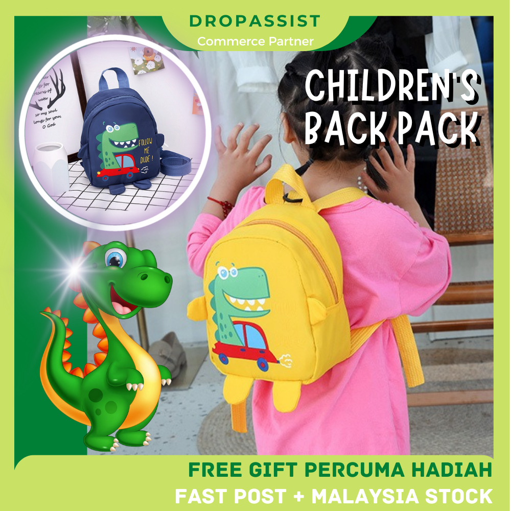 DROPASSIST 1559 Little Car Dinosaur Chest Anti Lost Cute Bag Cloth Children Crossbody Small Backpack bag Beg Kecil Anak