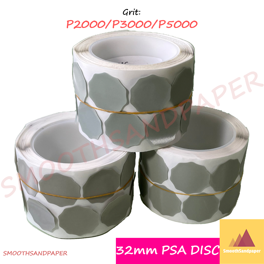 32mm Microabrasive Self Adhesive P2000/P3000/P5000 Sandpaper Roll Paint Point Grinding Sand Disc 梅花圆片连卷背胶点磨自粘砂碟汽车漆点打磨砂纸 image 2