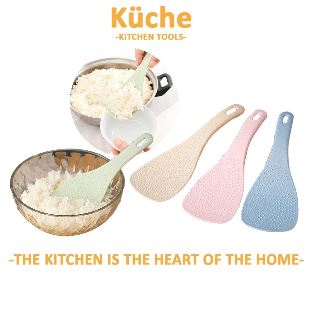 KUCHE Rice Spoon Eco-Friendly Wheat Stalk Kitchen Rice Scoop Kitchen Tools Utensil Non Stick Tableware Dinnerware