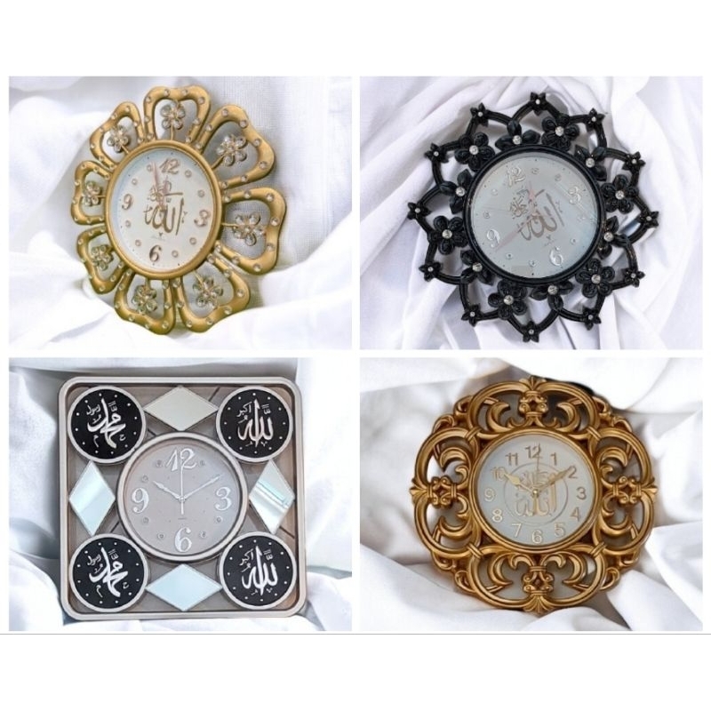 Islamic Wall Clock/Jam Dinding ALLAH &MUHAMMAD) /pendulum Muslims Ready Stock.