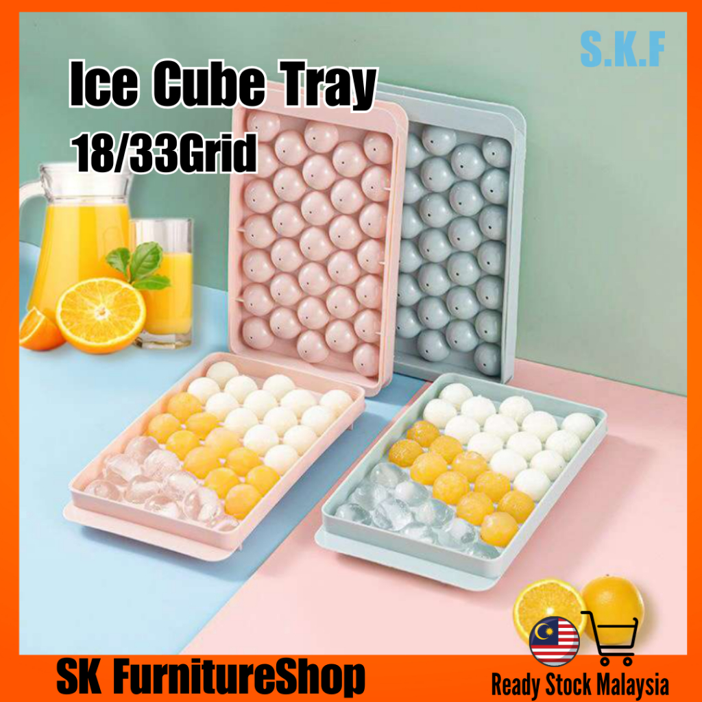 S.K.F 33 Grid Ice Ball Cube Tray Jelly Maker Ice Maker Tray Plate Round Ice Ball And Diamond Shape Maker Ice Tray