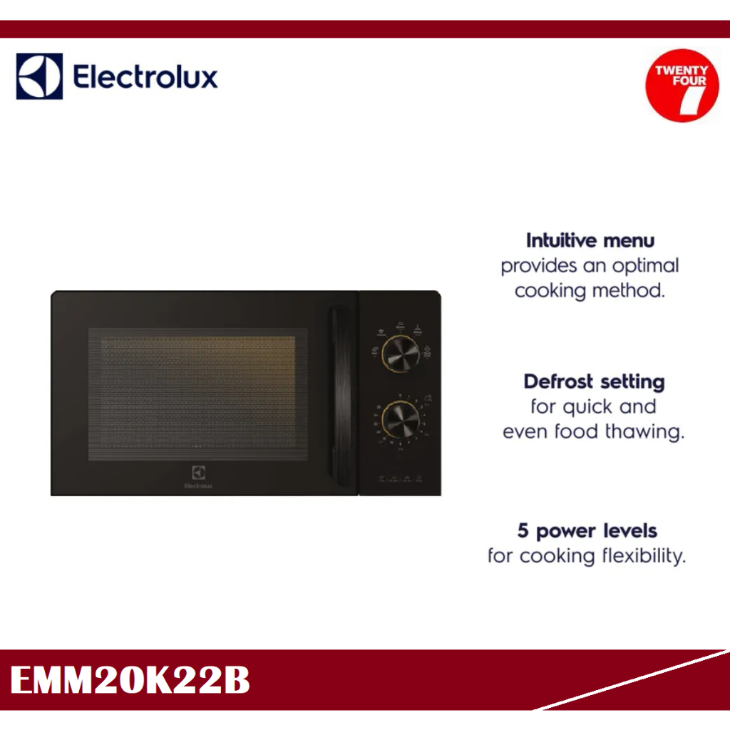 ELECTROLUX 20L UltimateTaste 300 Microwave Oven EMM20K22B