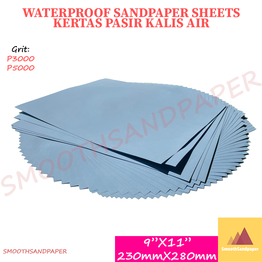 Sandpaper Sheet Waterproof Abrasive Paper Kertas Pasir Kalis Air 9"X11" (230mmX280mm) 乳胶纸耐水砂纸 抛光研磨镜面 干湿两用 image 6