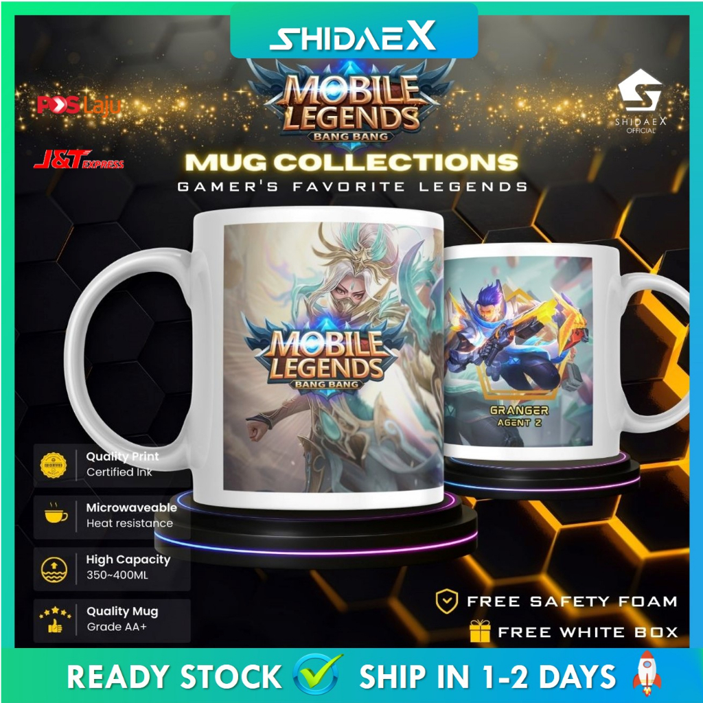 SKIN EXCLUSIVE MOBILE LEGENDS MUGS MOBA/Anime Fans Personalized Mug Cup Coffee Drinkware Gifts Merchandise Heat