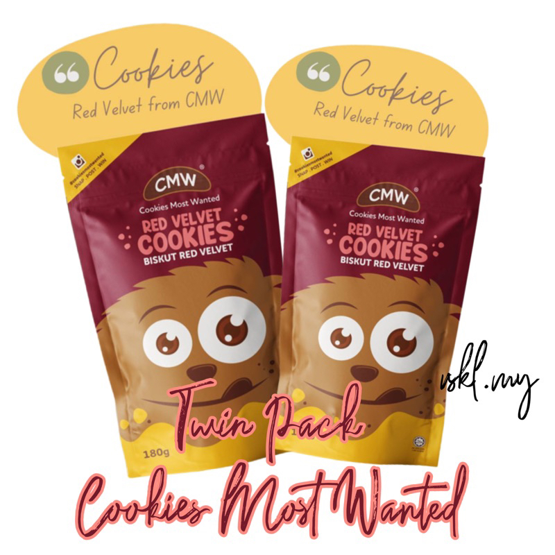 Cookies Most Wanted CMW Red Velvet Chocolate Chip Double Choc Oat & Raisins Cookies & Cream