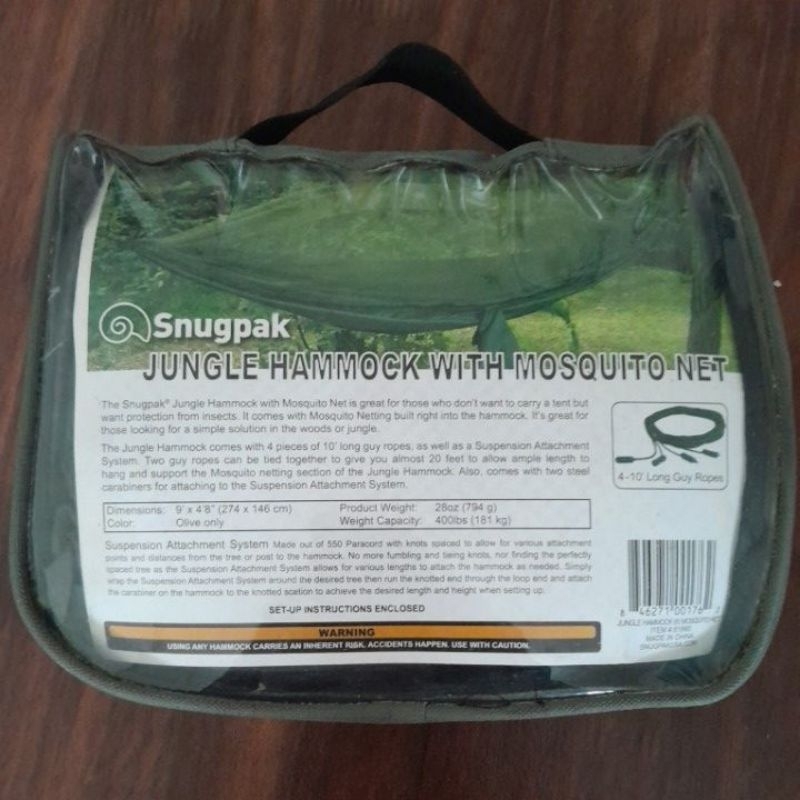 Snugpak Jungle Hammock with Mosquito Net