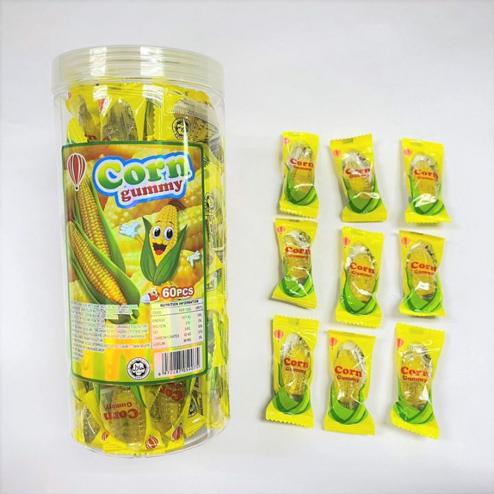 Corn Gummy 60Pcs Fresh Candy 9G X 60PCS Pudding Sweet Corn Flavor 美味玉米软糖