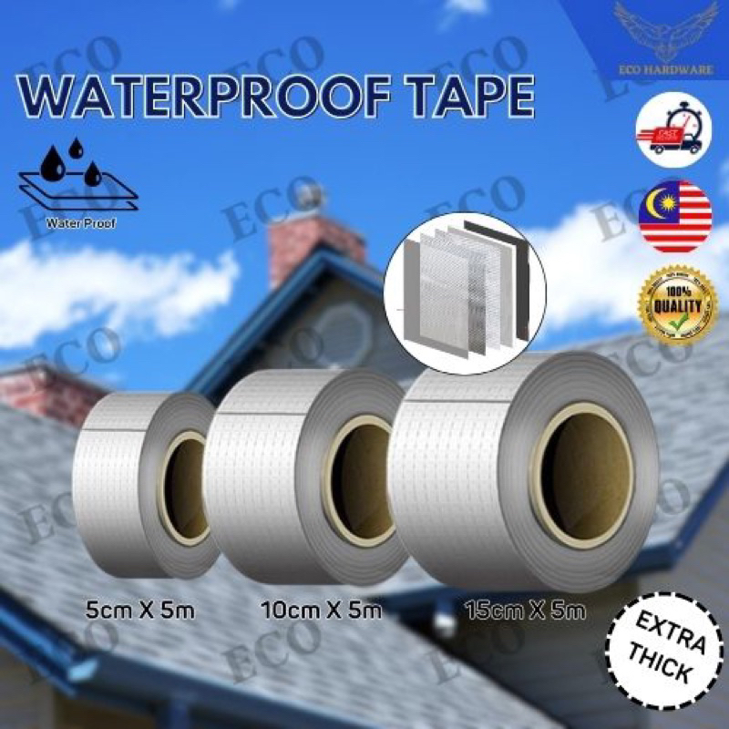 High Quality Waterproof Tape Anti Leakage Professional Aluminum Foil Adhesive Butyl Glue Tape Crack Repair Gam Bumbung