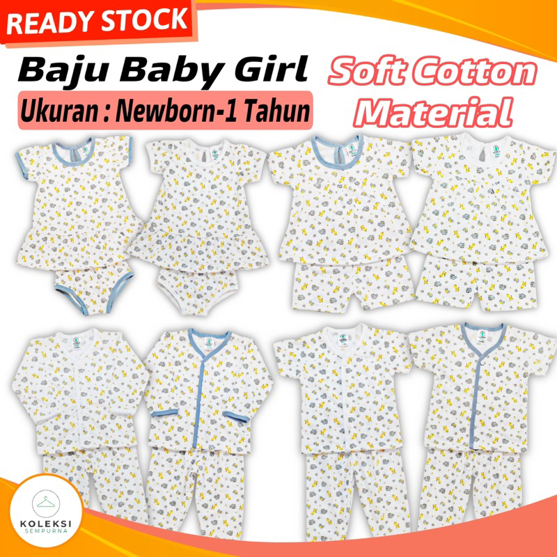 KOLEKSI SEMPURNA Baju Baby Girl Sleepwear Dresses Newborn Baby Clothing Romper Dress Baby Girl