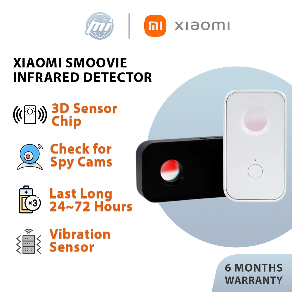 Xiaomi Smoovie Infrared Detector Multifunctional Pinhole Hidden Spy Camera Scanner Sound Light Alarm