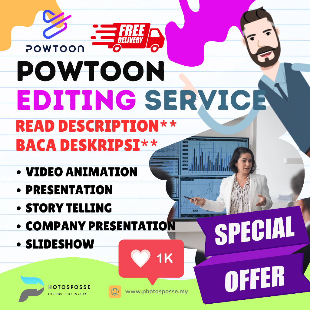 [BACA DESKRIPSI] PRESENTATION EDITING SERVICE ( SERVIS EDIT PRESENTATION ) | POWTOON * READ DESCRIPTION*