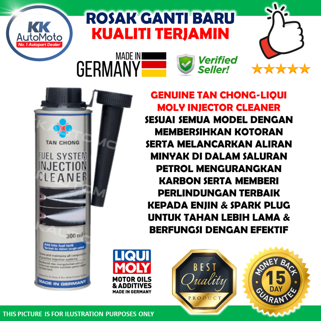 Tan Chong-Liqui Moly Fuel Injector Injection Cleaner 300mL Gasoline Petrol Proton Perodua Honda Mitsubishi Nissan Toyota