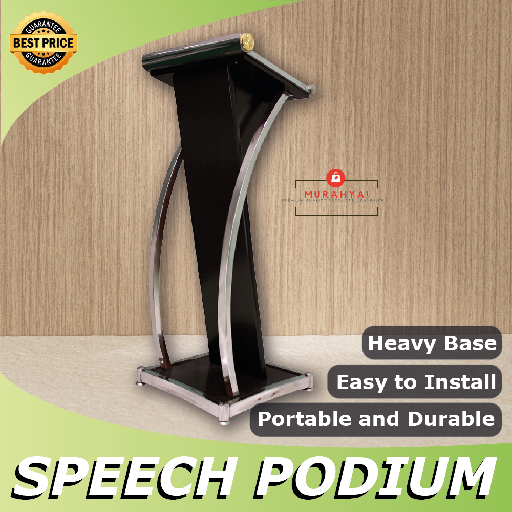 Rostrum Podium stand Speaker Stage Reception Lecture Hall Table Host Speech Talk Emcee Desk Meja Ucapan COKLAT Rostrum