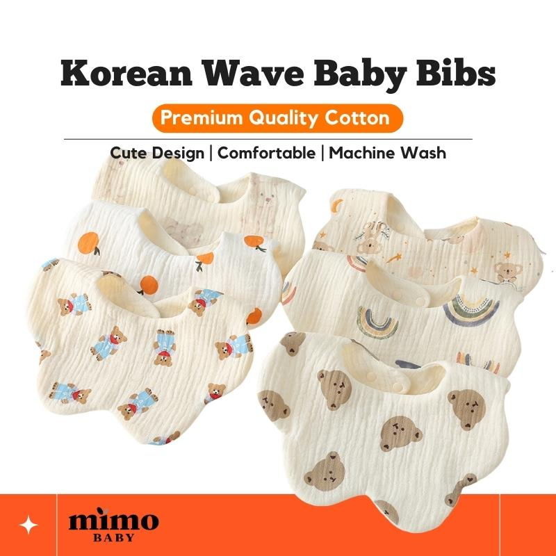 Korean Instragram WAVY Cotton Baby Bibs