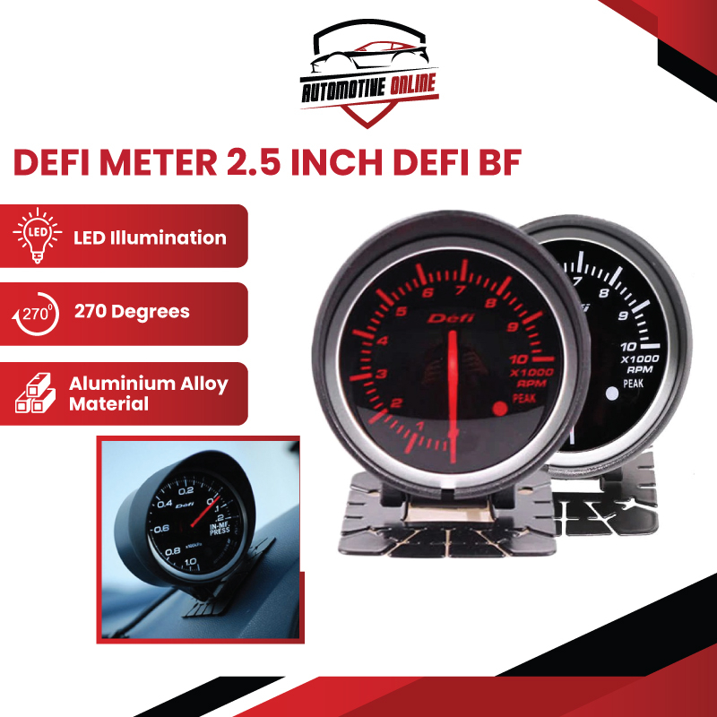Defi Meter 3 Beradik 2.5 Inch Defi BF 6 Beradik Oil Temp Boost Volts Vacuum Tachometer Water Temp