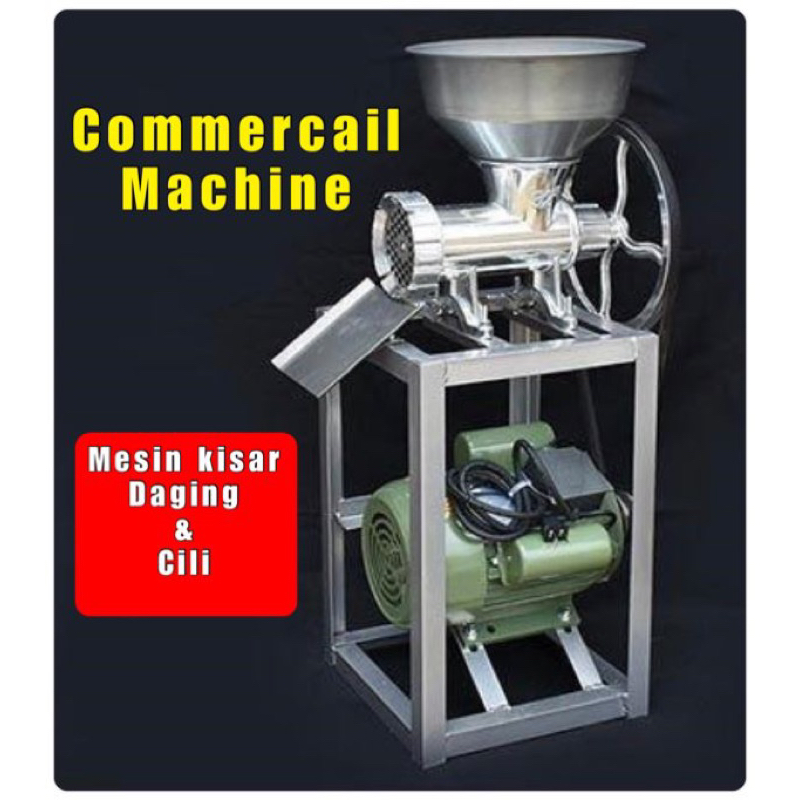 Heavy Duty Commercail Meat Grinder, Stainless Steel Commercail Meat Grinder. Mesin kisar cili bawang daging 搅机#绞辣椒机#绞肉机