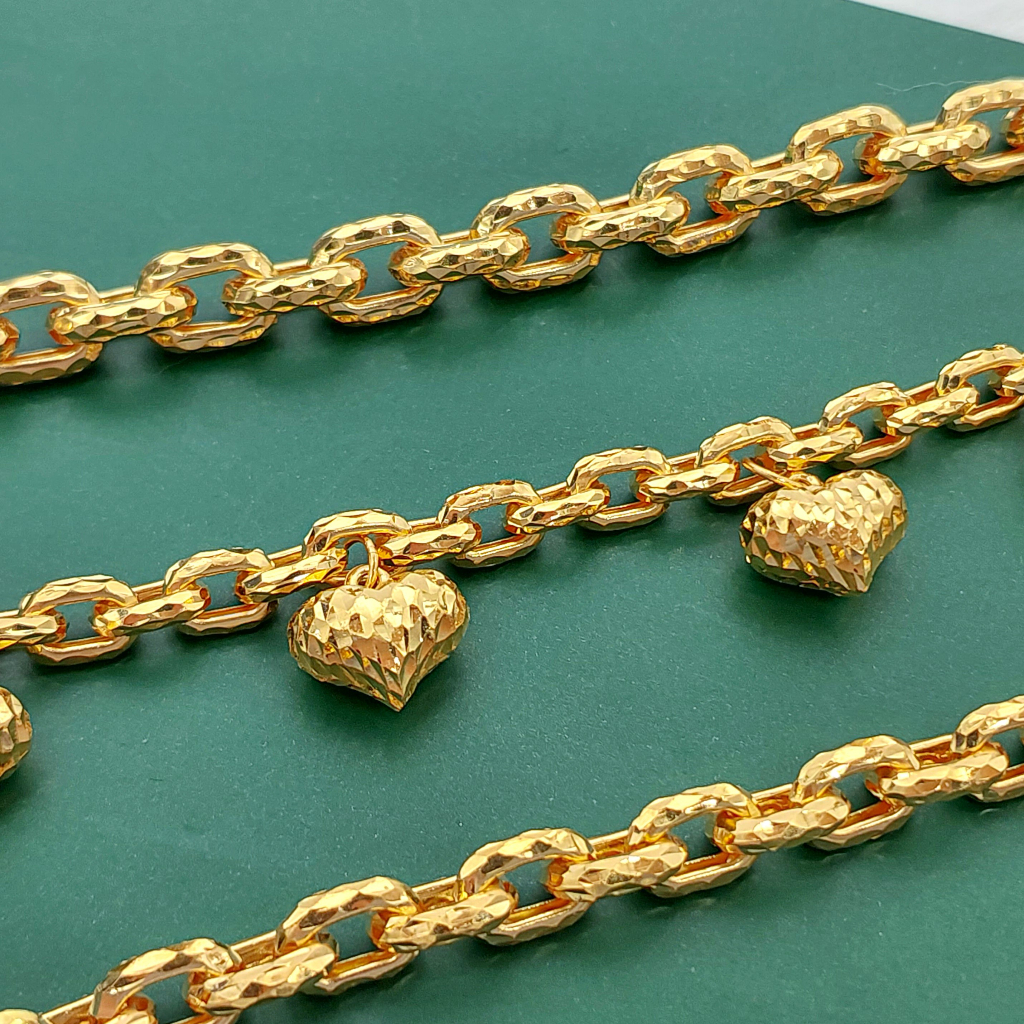 IBRIZ RANTAI TANGAN SAUH BARU EMAS 916 / 916 GOLD WOMEN'S JEWELRY ANCHOR CHAIN BRACELET