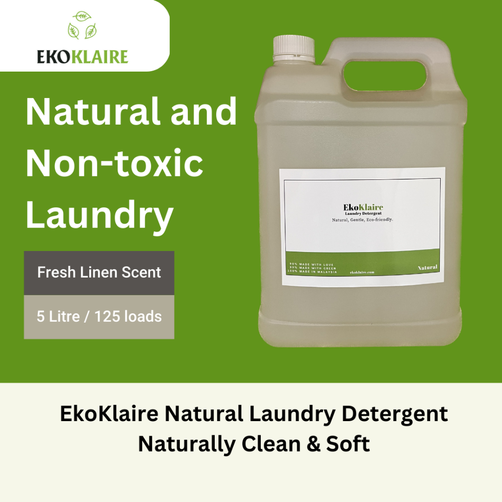 EkoKlaire Natural Laundry Detergent: Clean your clothes and protect your family - Eco-Friendly (5L)