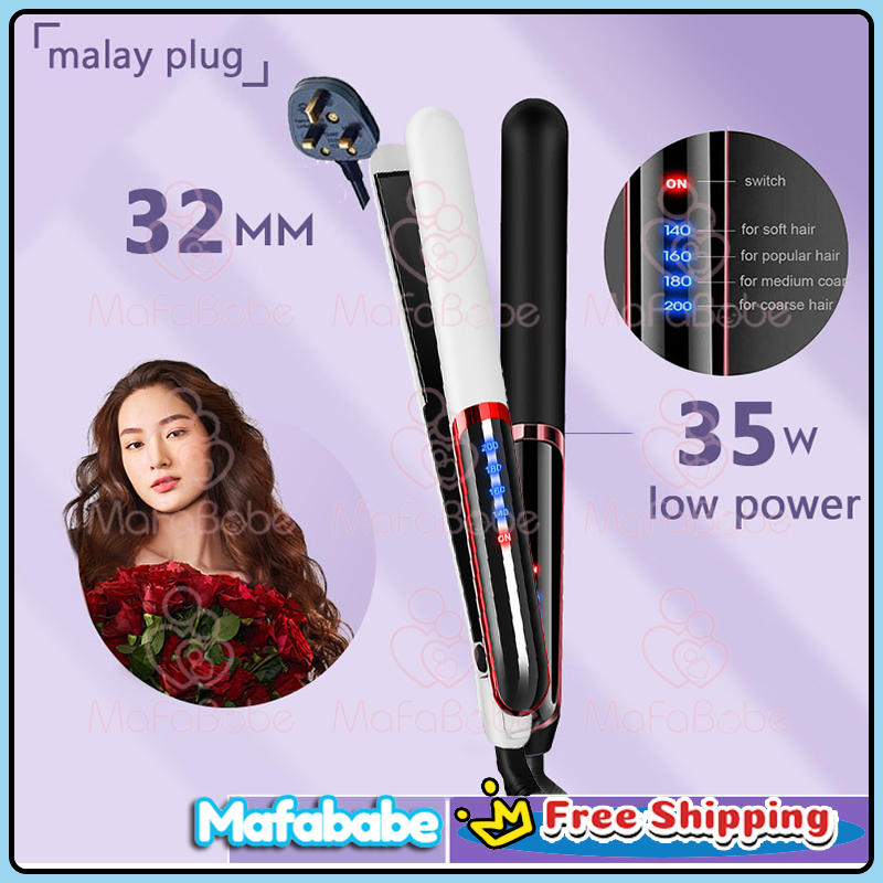 MafaBabe Hair Curler Ceramic Coating Negative Ions Fast Heating Curling Iron for Dry and Wet Hair Use Hair Straightener