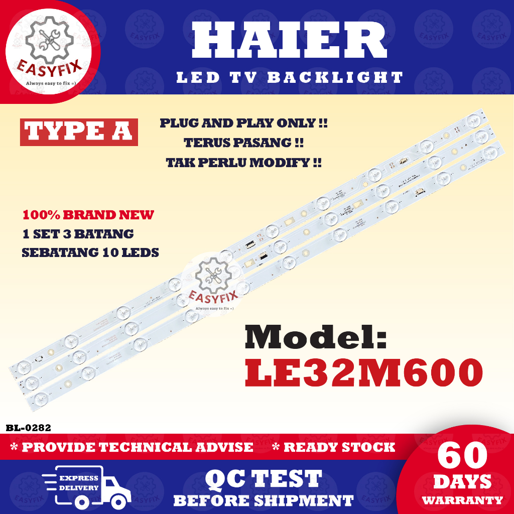LE32M600 HAIER 32 INCH LED TV BACKLIGHT ( LAMPU TV ) 32M600
