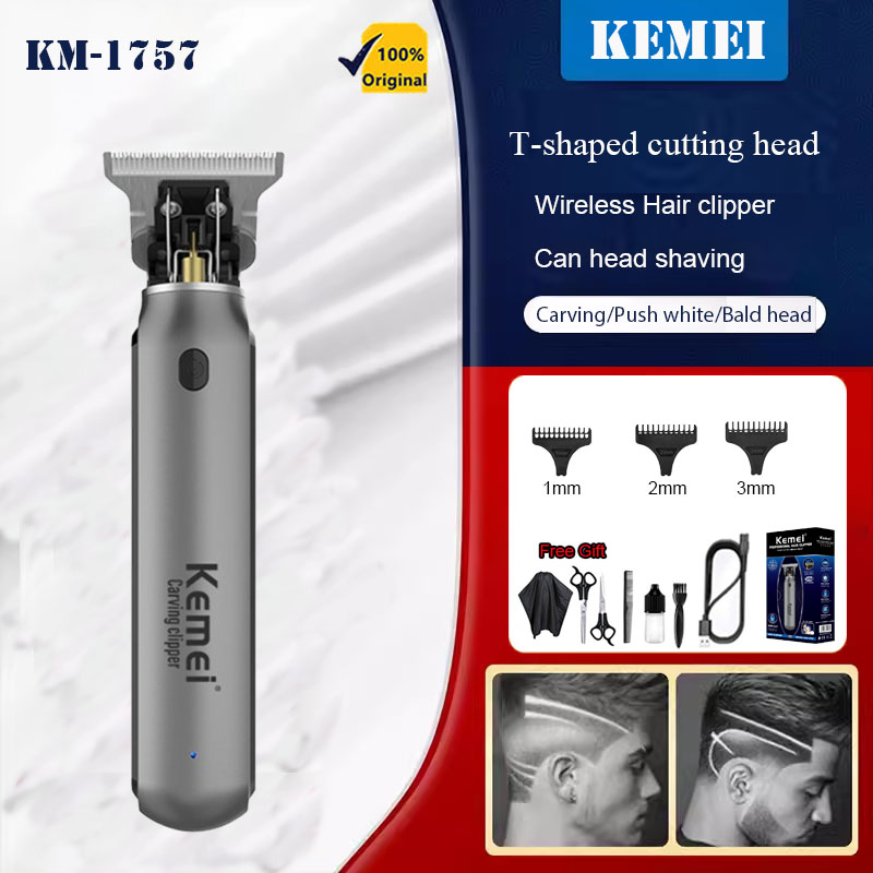 Kemei KM-1757 USB Charging Hair Clippers Cordless Professional Hair Clipper Rechargeable Electric Hair Trimmer Barber