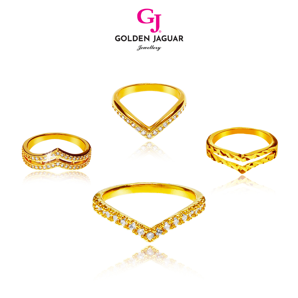 GJ Jewellery Emas Bangkok Emas Korea 24k Gold Plated | V-Ring Series (V-Ring)