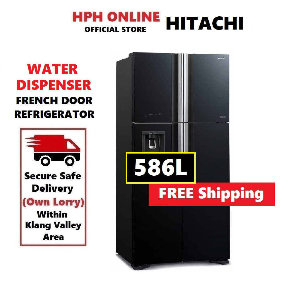 Hitachi French Door Inverter Fridge Refrigerator (586L) R-W720P7M GBK RW720P7M Peti Sejuk 冰箱