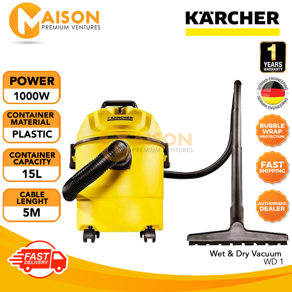 [Sales] Karcher WD1 Multi-purpose Wet & Dry 15L Vacuum Cleaner+Blower