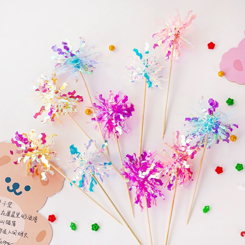 (5pcs) Ins Fireworks Cake Decoration Cake Topper