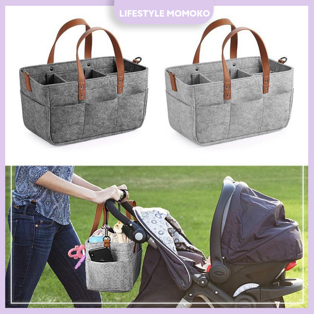 Stroller Bag Maternity Diaper Baby Bag Mummy Bag Hanging Nappy Diaper Bag Organizer Portable Storage Bag